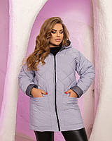 Жіноча демісезонна куртка на плащівці + утеплювач холофайбер 150 розмір: 50-52,54-56,58-60