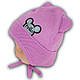 ОПТ Весняні шапки з вушками на зав'язках для дівчинки, р. 42-44 (5шт/упаковка), фото 3