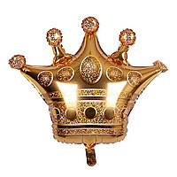 Шар фигура Корона Золотая, шар фольгированный фигурный большой 97х79 см Китай