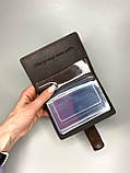 Шкіряна обкладинка для автодокументів з файлами OLIVER коричнева, фото 2