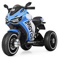 Мотоцикл M 4053L-4 2мотор25W, 2аккум6V5AH, MP3,USB,руч.газа,свет. кол.,кож.сид, синий