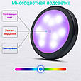 Автомобільний плафон (7 кольорів RGB + СВІТЛОМУЗИКА + магнітне кріплення) / Світильник лампа підсвітка для авто, фото 3