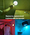 Автомобільний плафон (7 кольорів RGB + СВІТЛОМУЗИКА + магнітне кріплення) / Світильник лампа підсвітка для авто, фото 8
