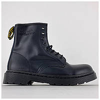 Женские ботинки Dr. Martens 1460 Mono Black, черные кожаные ботинки доктор мартинс 1460 др