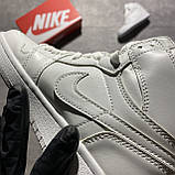 Жіночі кросівки Nike Air Jordan 1 Retro High Total White Triple, білі кросівки найк аір джордан 1 ретро хай аїр, фото 7