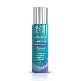 Гіалуронова міцелярна вода для шкіри обличчя Eva Skin clinic anti-ageing hyaluronic acid Єва косметик