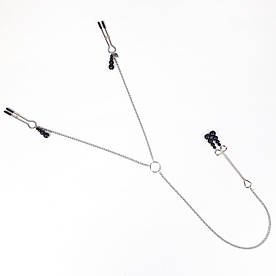 Затискачі для сосків і клітора Art of Sex - Nipple and clit clamps Black Pearl