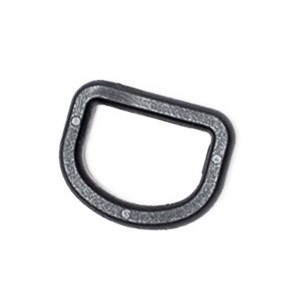 Півкільце у формі D (D кільце, D ring). 30 мм WJ Woojin Plastic для стропи 3 см матеріал ацетали колір чорний