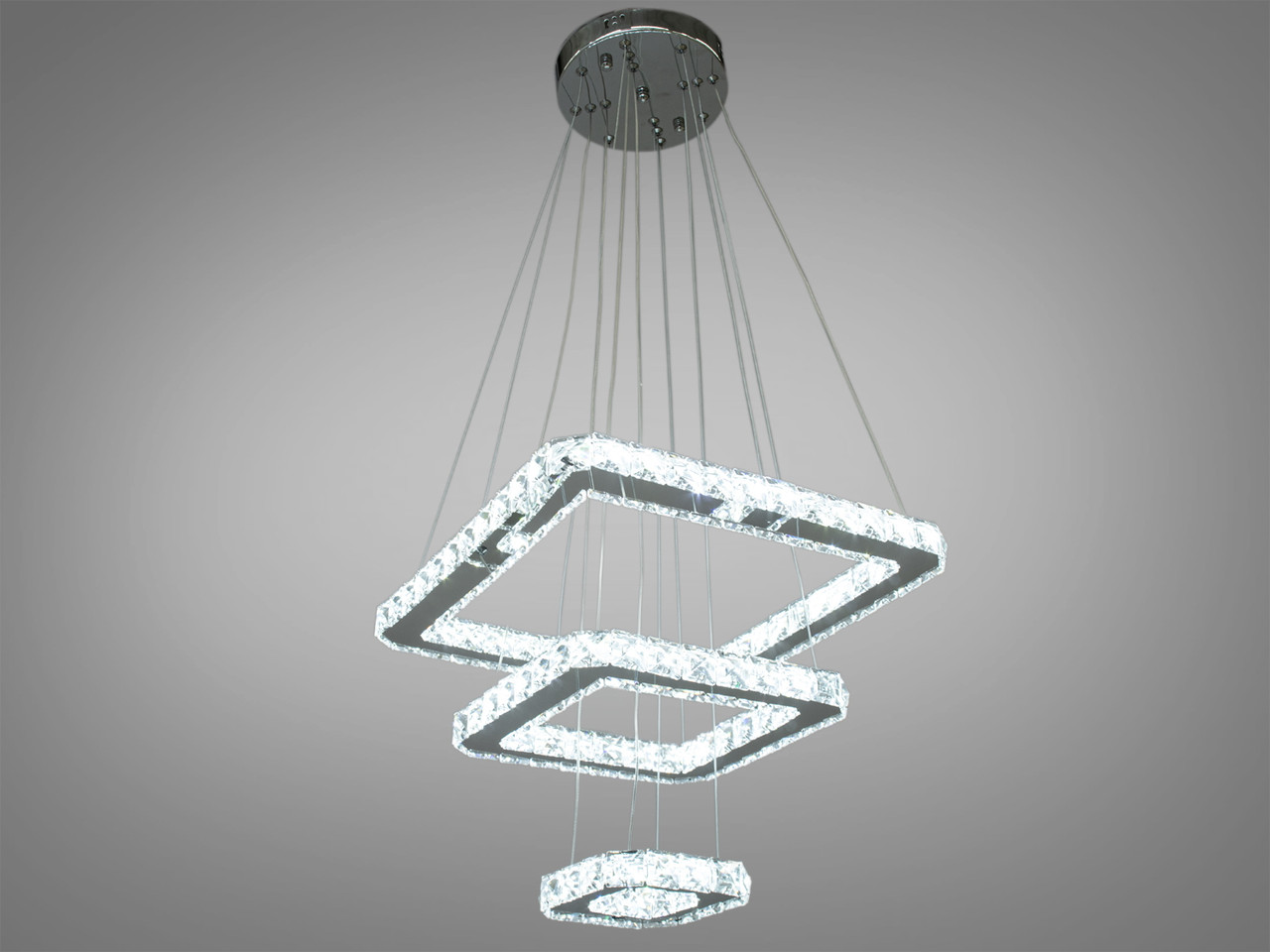 Кришталева світлодіодна люстра-підвіс 7262/S, фото 1
