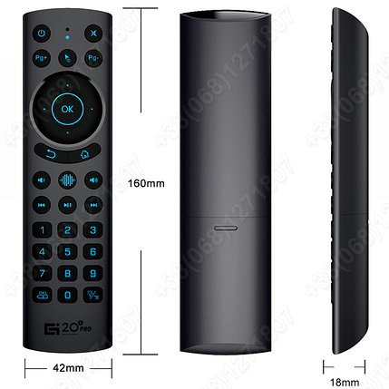 Пульт G20S PRO BT з голосом, гіроскопом для Android TV Box приставки, аеропульт смарт ТВ аеро миша G20BTS PLUS, фото 3