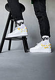 Жіночі кросівки Nike Air Force 1 Shadow White/Yellow | Найк Аір Форс 1 Шадов Білі/Жовті, фото 7