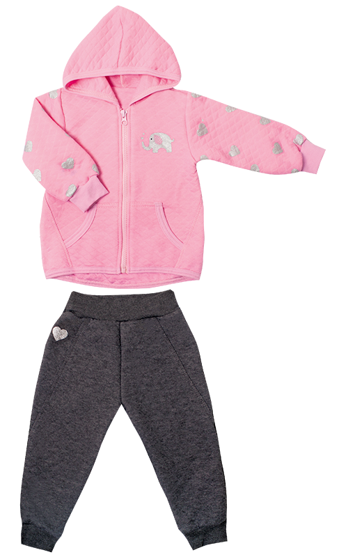 Костюм дитячий (кофточка та штани) для дівчинки KS-19-29 Атлетікс Рожевий