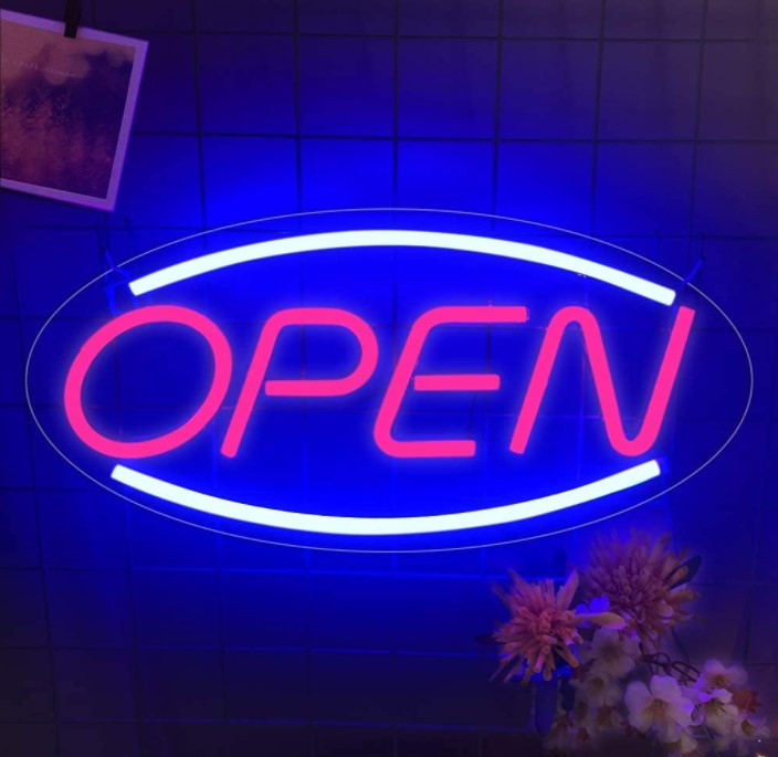 Неонова світлодіодна вивіска Відкрито OPEN 45*22 см