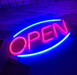 Неонова світлодіодна вивіска Відкрито OPEN 45*22 см, фото 7