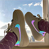 Жіночі кросівки Nike Air Force Shadow White Reflective Sage | Найк Аір Форс 1 Шадов Білі Рефлектив Саге, фото 10
