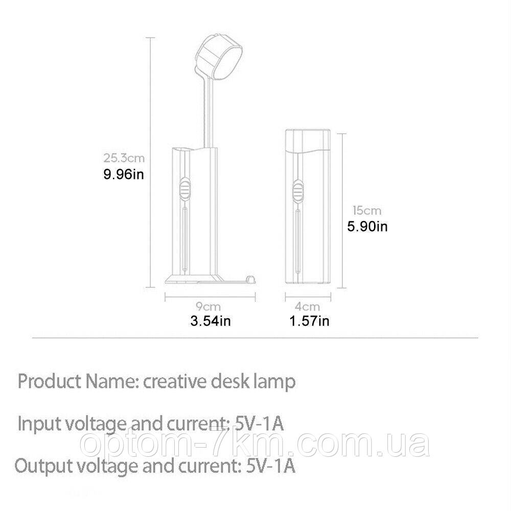 Аккумуляторная походная светодиодная настольная лампа-фонарик 3в1 с PowerBank и подставкой Jw - фото 2 - id-p1577633627