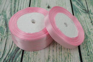 Стрічка атласна 10мм (22метра), колір - світло рожевий