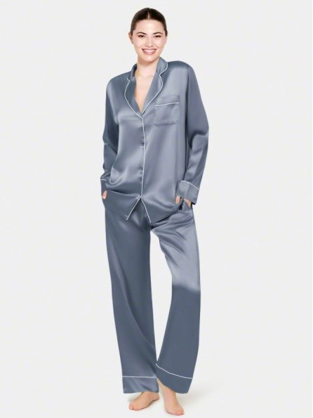 Піжама жіноча шовкова з брюками атласна (розміри 40-54 XS-XXXL)