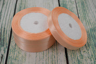 Стрічка атласна 10мм (22метра), колір - персиковий
