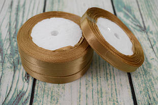 Стрічка атласна 10мм (22метра), колір - кава з молоком