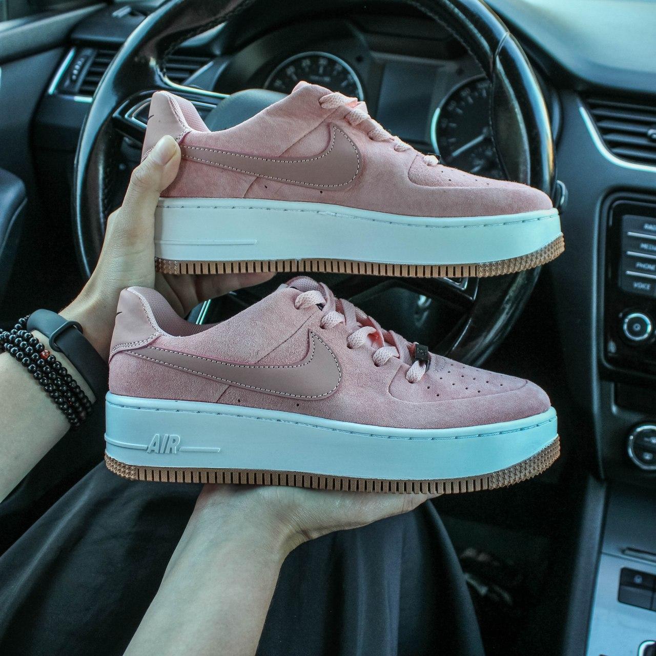 Жіночі кросівки Nike Air Force Sage Pink | Найк Аір Форс Саге Розові