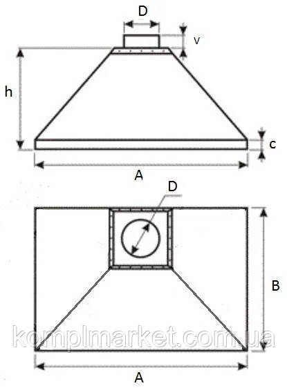 Пристенный вытяжной зонт из нержавеющей стали, цена 2650 грн — Prom.ua ...