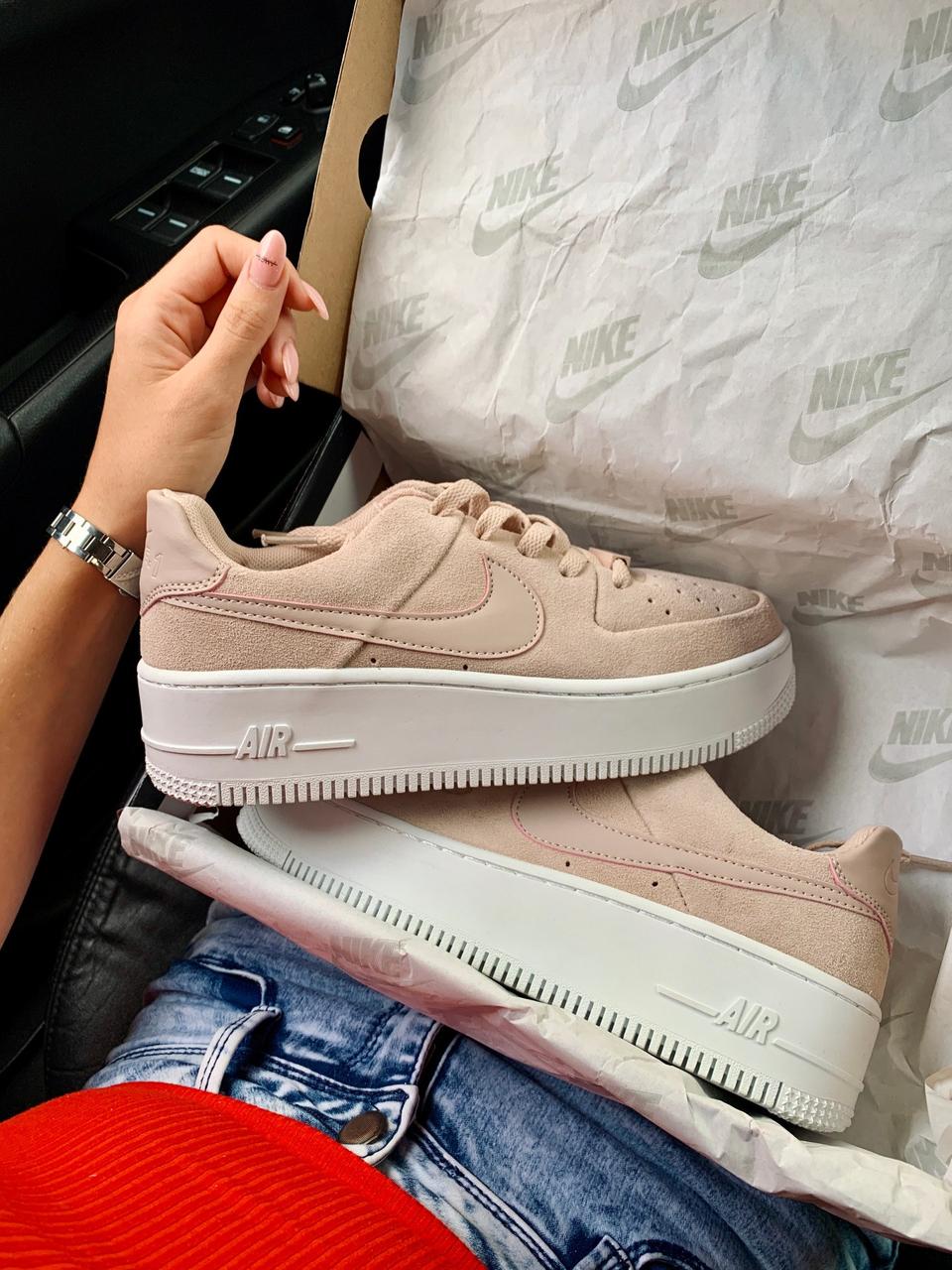 Жіночі кросівки Nike Air Force Sage Pink | Найк Аір Форс Саге Розові