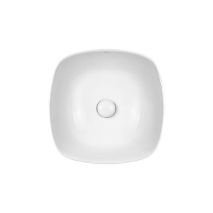Раковина-чаша Qtap Kolibri 400х400х140 White з донним клапаном QT10117040TW, фото 2