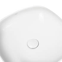 Раковина-чаша Qtap Kolibri 400х400х140 White з донним клапаном QT10117040TW, фото 3