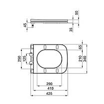 Сидіння для унітазу Qtap Nando з мікроліфтом Slim QT12991222AW, фото 2