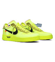 Кросівки Nike Air Force 1 Low Off-White Volt, фото 4