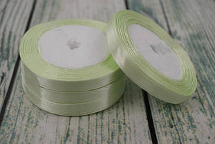 Стрічка атласна 10мм (22метра), колір - салатовий