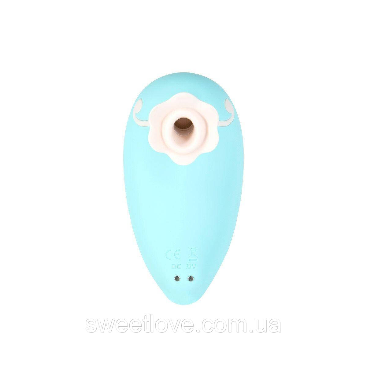 Роскошный вакуумный клиторальный стимулятор Pillow Talk - Dreamy Teal с кристаллом Swarovski