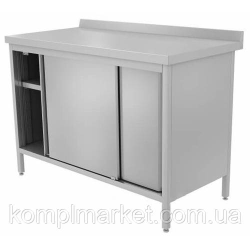 Купить Стол-тумба c раздвижными дверями Проф 430 2 полки внутри из ...