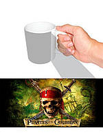 Чашка белая Пираты карибского моря (z0589)
