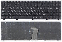 Клавиатура для ноутбука Lenovo IdeaPad (G580, G585, Z580, Z585, Z780) Black, (Black Frame), RU