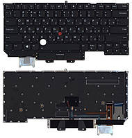 Клавиатура для ноутбука Lenovo ThinkPad X1 carbon Gen 6 2018 с подсветкой (Light), Black, (No Frame), RU