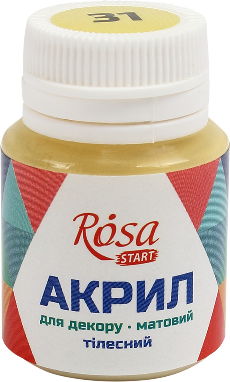Акрил для декору "Rosa Start" 20мл №20031/9214/31 матовий тілесний
