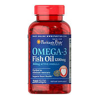 Omega-3 Fish Oil 1200 мг 360 мг Active Omega-3 Puritan's Pride (200 капсул)