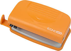 Дирокол "Economix" 10арк. пласт.-метал. помаранчевий №E40133-06(12)