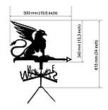 Флюгер Грифон, флюгер на дах з металу 2 мм., фото 2