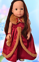 Інтерактивна лялька 38 см у червоному платті з вивченням країн і цифр для дівчаток від 3 років