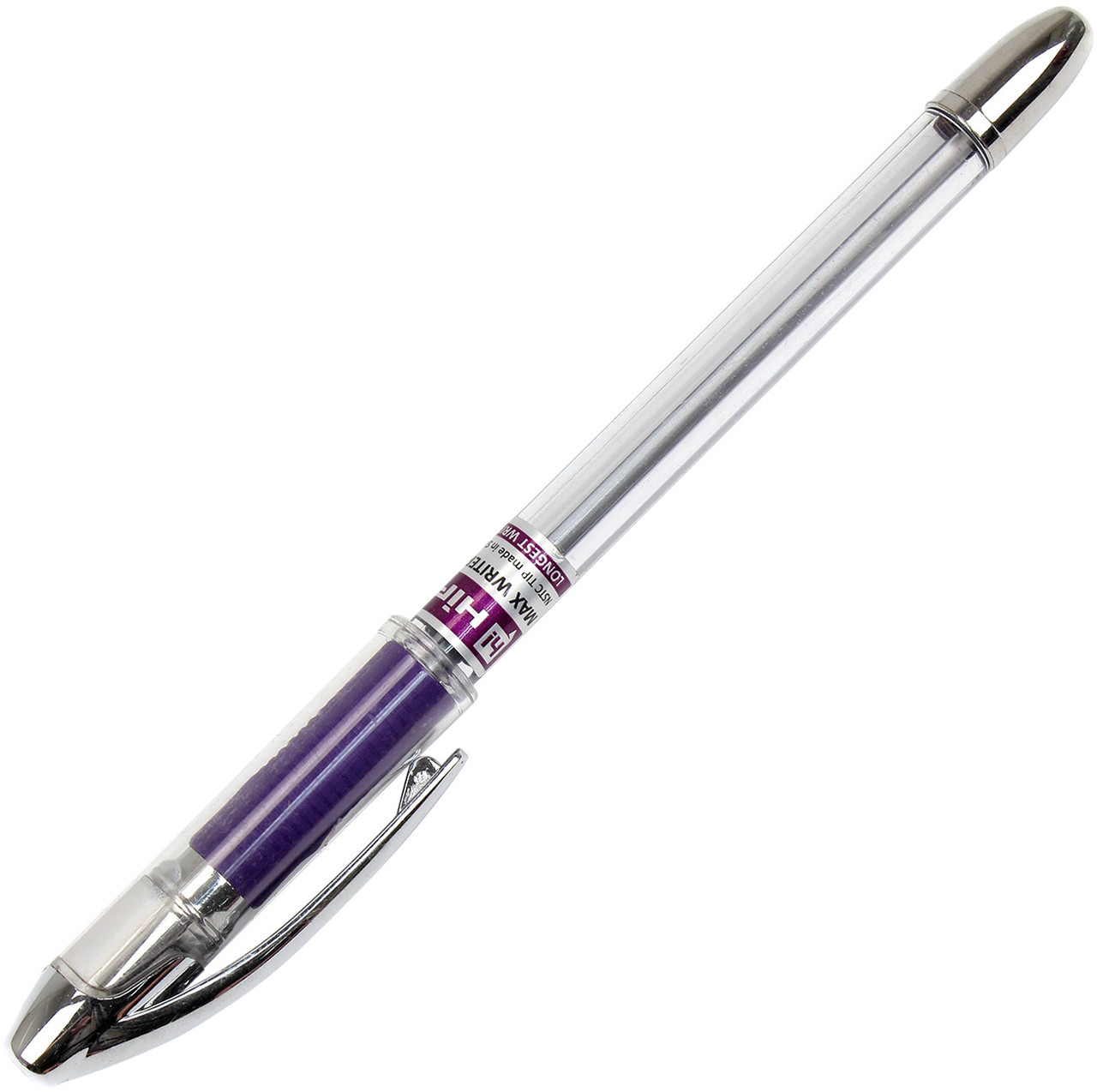 Ручка кульк. масл. "Hiper" №HO-338 Max Writer Silver 2500м 0,7 мм фіолетова(10)
