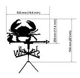 Флюгер Краб, флюгер на дах з металу 2 мм., фото 2