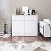 Комод К03 Hill 2Д2Ш  модульної системи Hill Blonski німфея альба/білий сніг глянець, фото 3