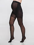Колготи для вагітних 40 den зі вставкою для животика Розмір 3 Мамин Дім Чорний, фото 2