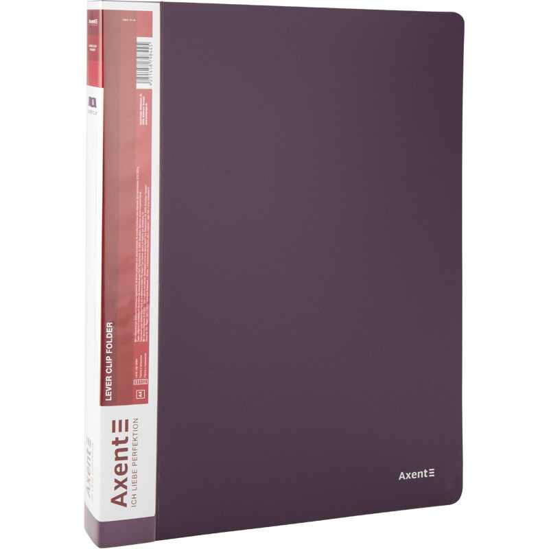 Папка пластикова з притискачем А4 Axent 1301 сливова