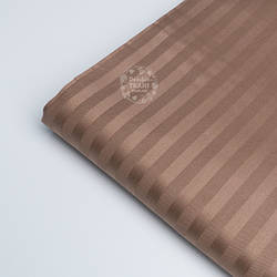 Відріз страйп сатину, колір - кориця, розмір 55*240 см