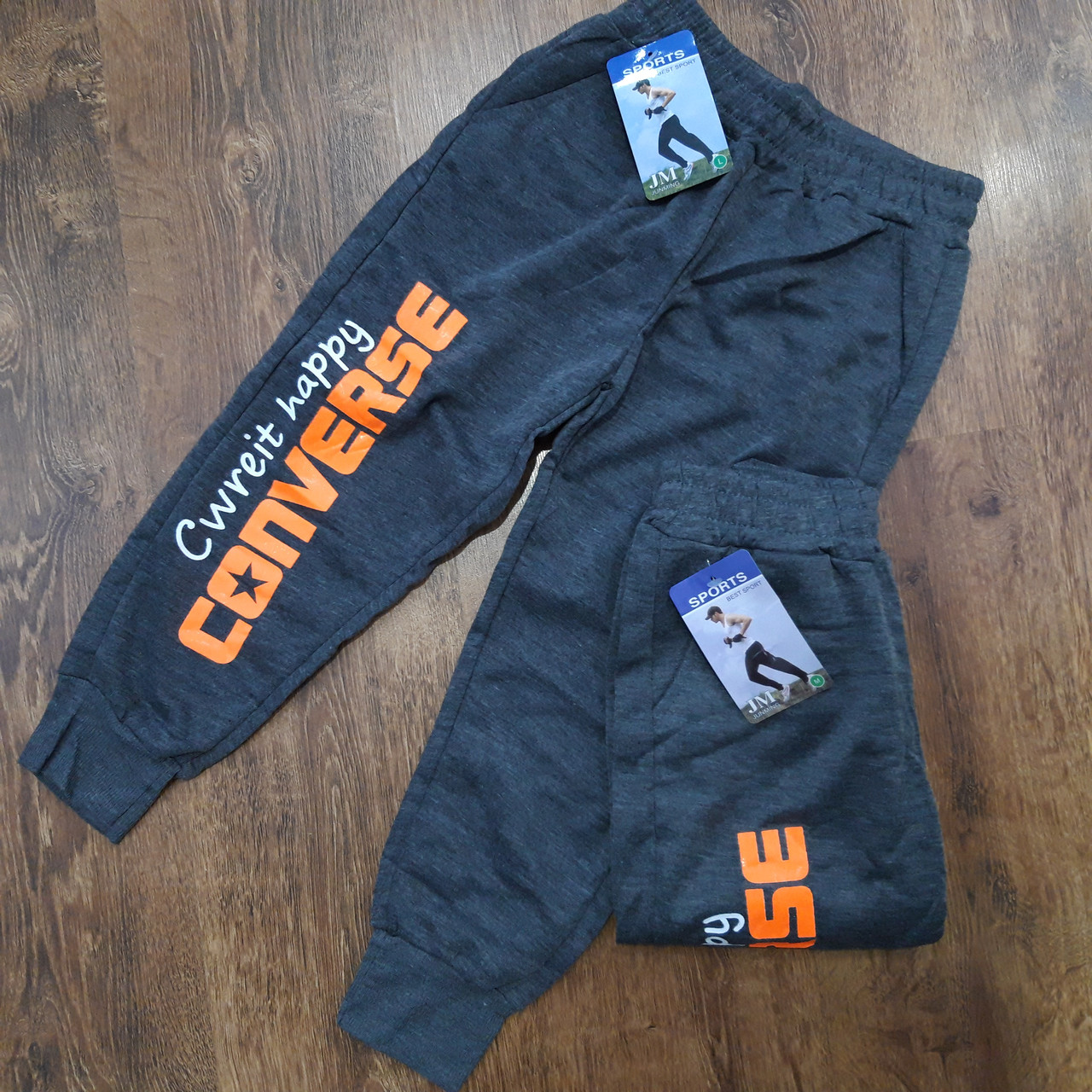 Дитячі спортивні штани"Sports JM" CONVERSE 2XL (7-8 років) Сірий