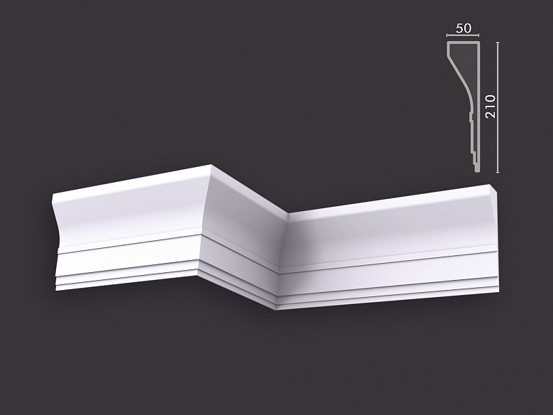 Гладкий гіпсовий карниз т66